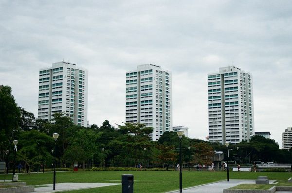 Singapore HDB residential estate with apartment blocks
