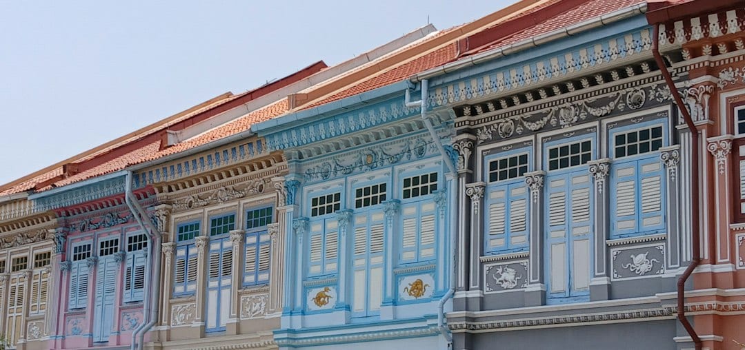 Singapore residential shophouse street